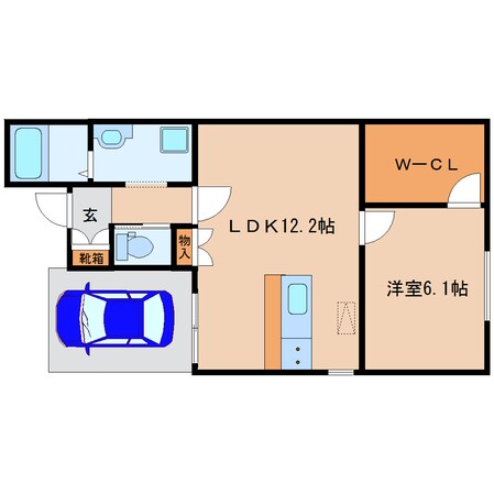 奈良駅 徒歩16分 1階の物件間取画像